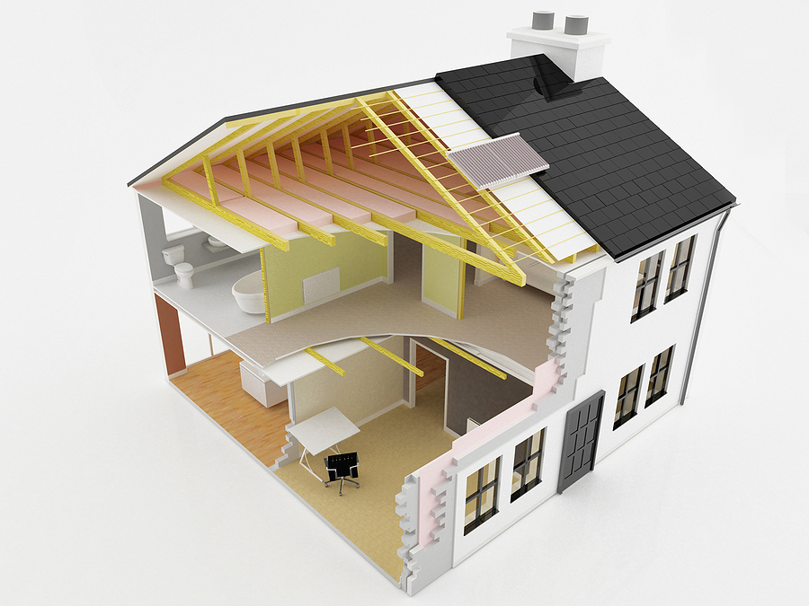 Cross Section View Of An Energy Efficient Home