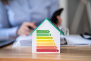 A home representing energy efficiency found during an energy audit.