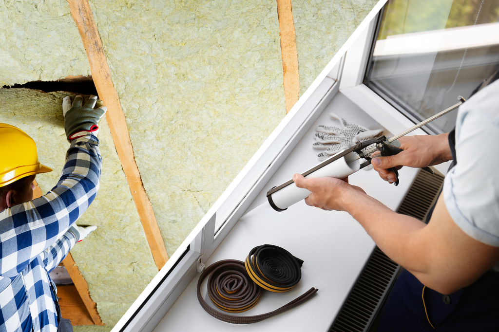 Types of Energy Efficiency Renovations, including air sealing and insulation.